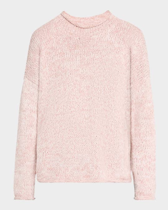Funnel-Neck Organic Cotton Sweater
