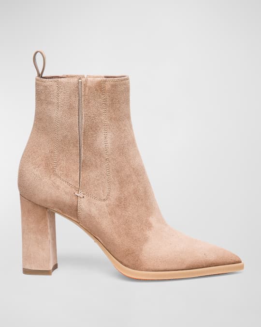 Estelle Suede Block Heel Chelsea Booties