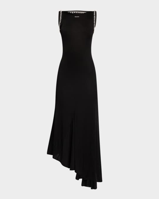 Off-White 20s Embellished Rib Backless Maxi Dress