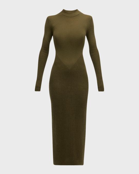 staud brown knit dress Ramona Midi on styling Color:Red/Black TV L'AGENCE Women's Jodie Silk