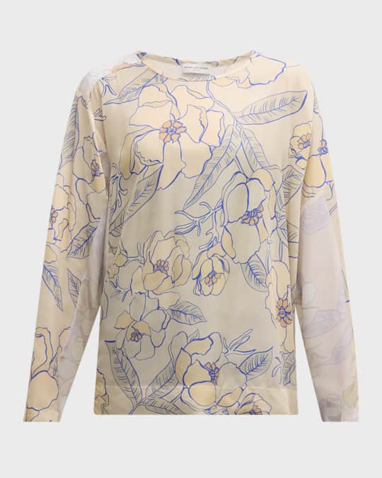 Dries Van Noten Caias Floral Long-Sleeve Shirt | Neiman Marcus