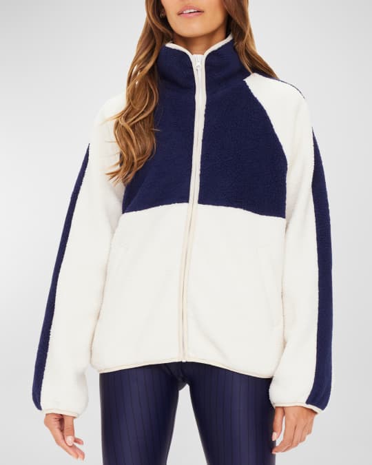 【The Upside】 Harlowフリースジャケット The Upside Harlow Totem Geometric Woven Fleece Stand Collar