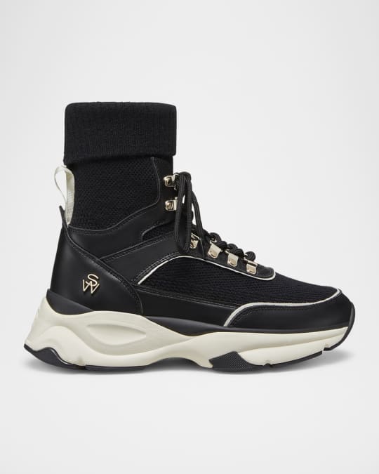 SW High-Top Leather Hiker Trainer Sneakers