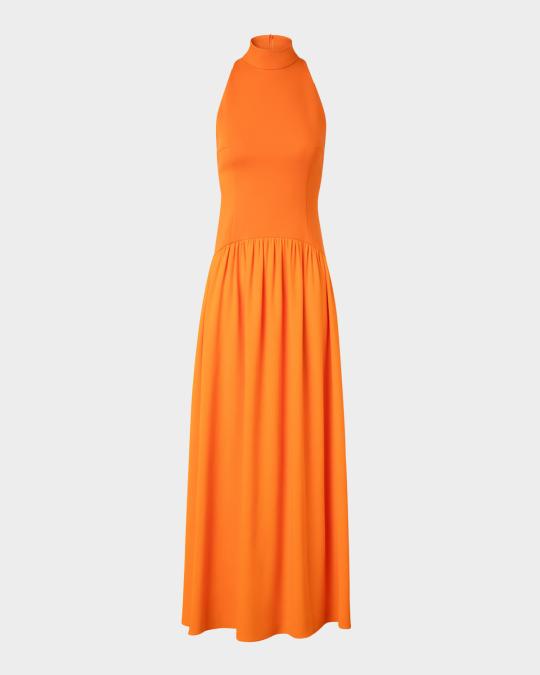 akris orange dress Akris Short-sleeve Mini Dress