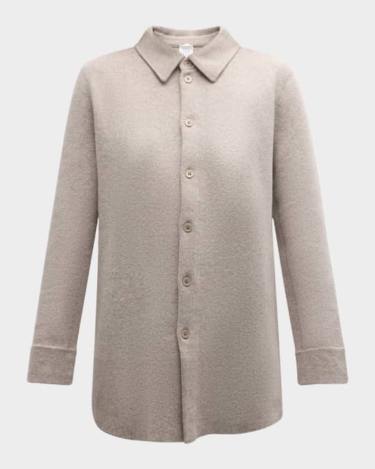 Cashmere Button-Down Knit Shirt