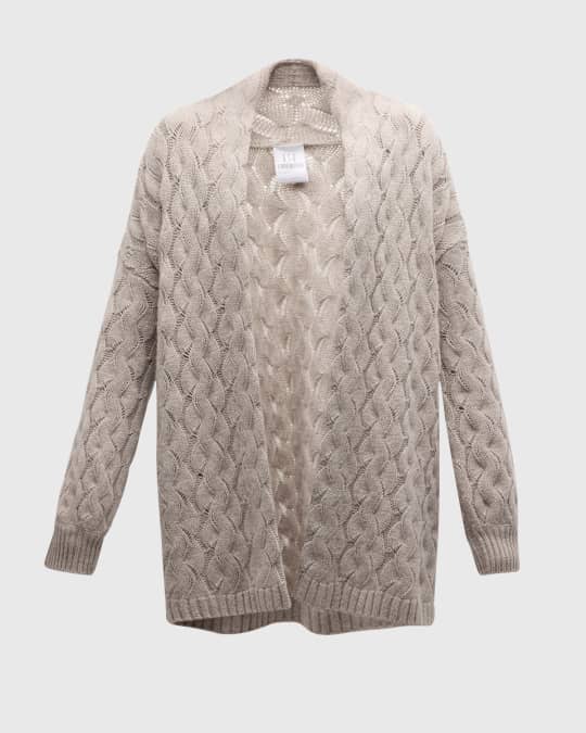Cashmere Oversized Cable-Knit Cardigan