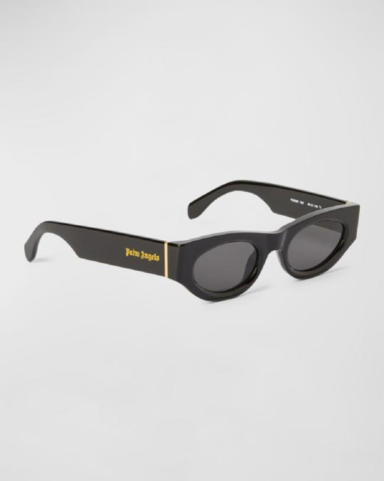 Palm Angels GRIFFITH Sunglasses 1007 Black acetate Oval Palm Angels Angel Sunglasses 1007 Black - eye-oo.com main image 4