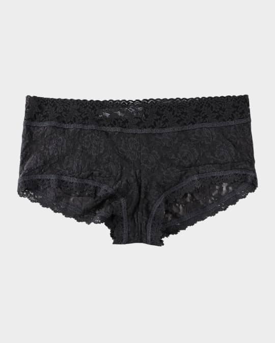 Plus Size High-Rise Stretch Lace Boyshorts