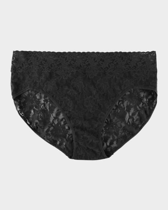 Plus Size High-Rise Stretch Lace French Briefs