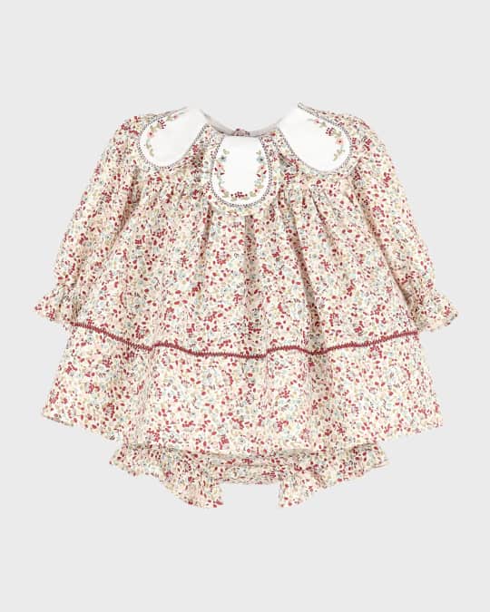 Luli & Me Girls Sleeveless Nautical Dress - Navy Blue Details main image 1