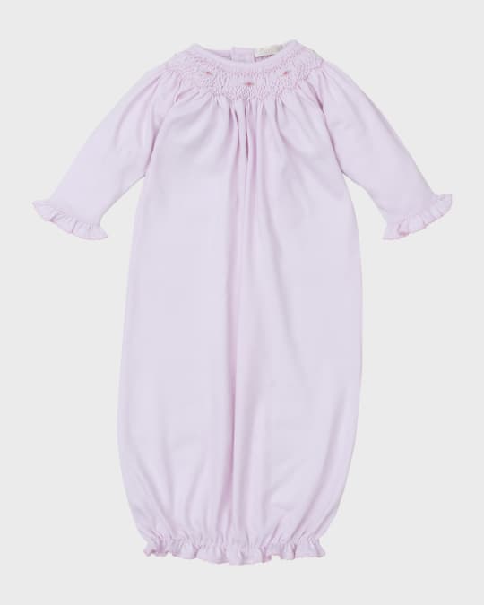 Kissy Kissy CLB Charmed Sack with Hand Smocking, White with Pink