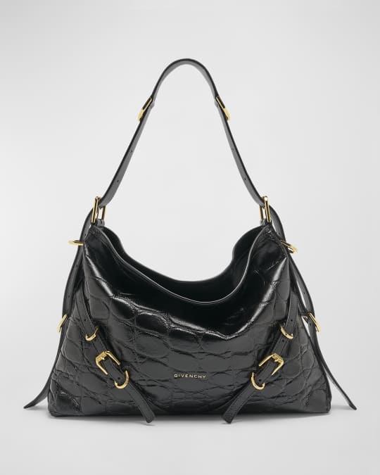 Givenchy Voyou Medium Bag in Embossed Leather | Neiman Marcus