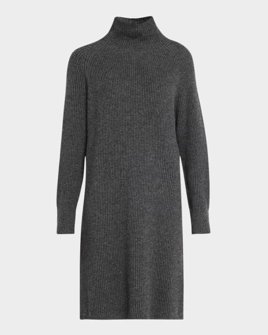 Max Mara Studio Ebridi Ribbed Turtleneck Sweater Dress | Neiman Marcus