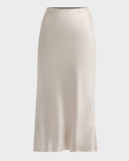 Sense of Shine Satin Midi Skirt