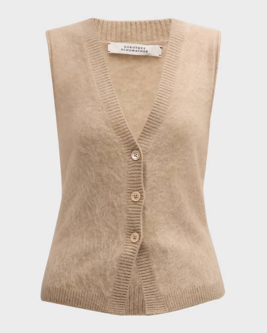 Fluffy Luxury Sleeveless Cashmere Top