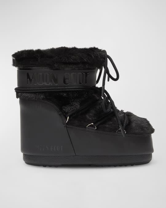 Moon Boot Icon Faux Fur Ankle Snow Boots | Neiman Marcus