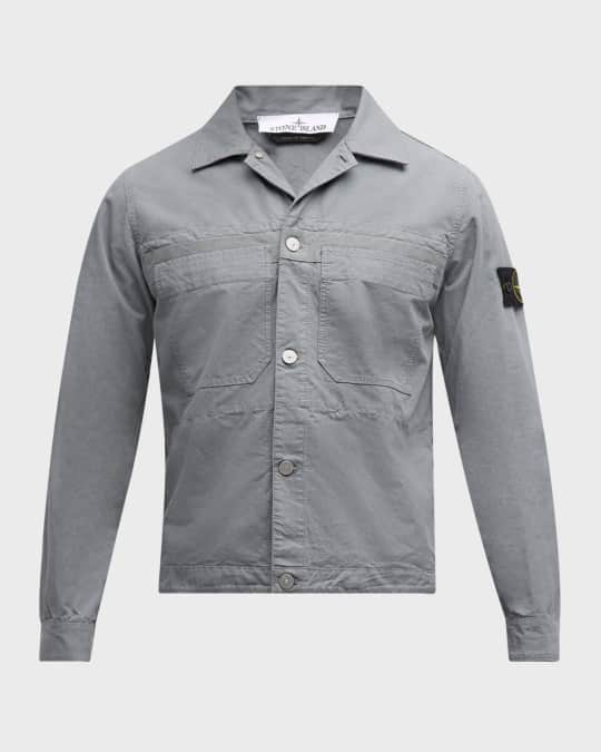 Stone Island Men's Ripstop Overshirt with Patch | Neiman Marcus