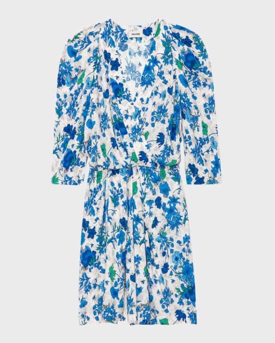 Zadig & Voltaire Garden Flowers Ruz Crepe Mini Dress | Neiman Marcus