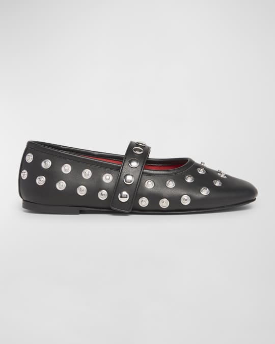 Ryder Vegan Embellished Mary Jane Ballerina Flats