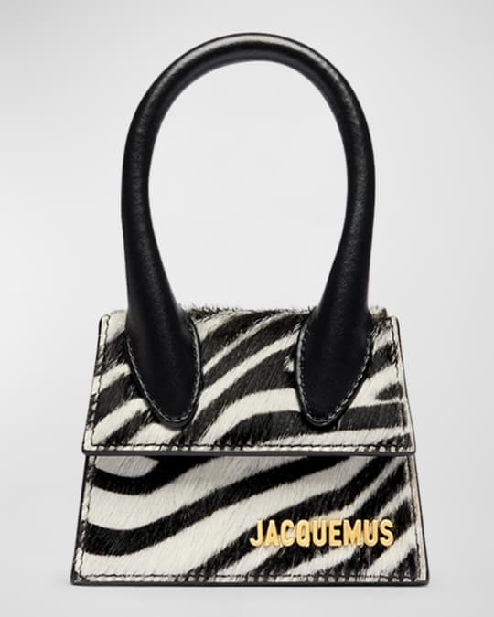 Jacquemus Le Chiquito Zebra Printed Leather Top-Handle Bag