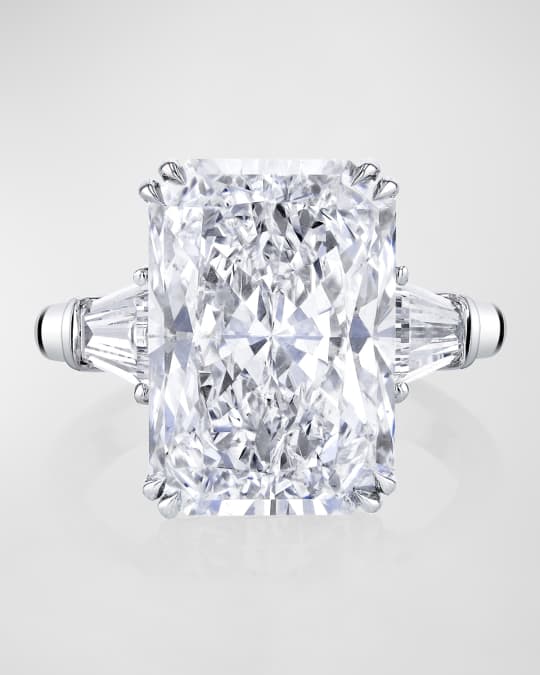 Platinum Three Stone Radiant Diamond Ring, 9.87tcw (Size 6.5)