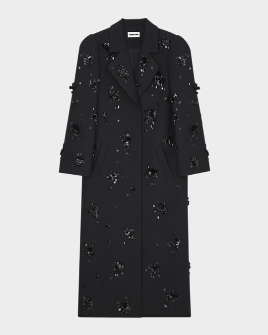 SHUSHU/TONG Oversized Embellished Coat | Neiman Marcus