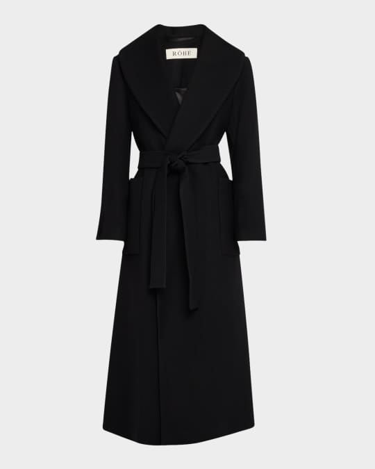 Rohe Shawl Collar Wrap Coat Neiman Marcus