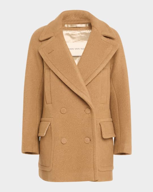 コート DRIES VAN NOTEN 'Randia' coat Dries Van Noten Randia Short Trench Coat In Camel - 70% Off