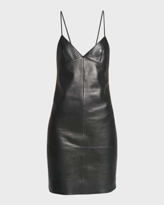 Saint laurent leather dress outlet