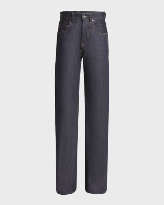 Saint Laurent Cotton Bootcut Jeans | Neiman Marcus