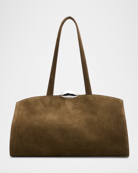 Benedetta Bruzziches Serena Metal Calfskin Suede Shoulder Bag Neiman Marcus
