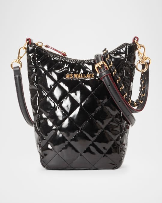 MZ WALLACE Crosby Go Quilted Patent Crossbody Bag | Neiman Marcus
