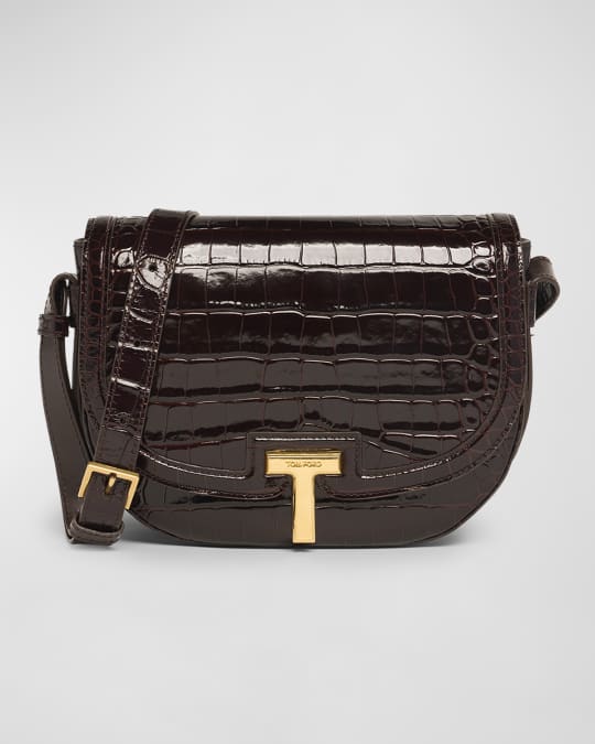 TOM FORD Wallis Stamped Crocodile Leather Crossbody Bag | Neiman