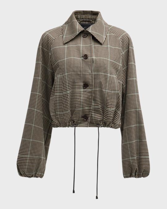 Rails North Cropped Check Jacket | Neiman Marcus