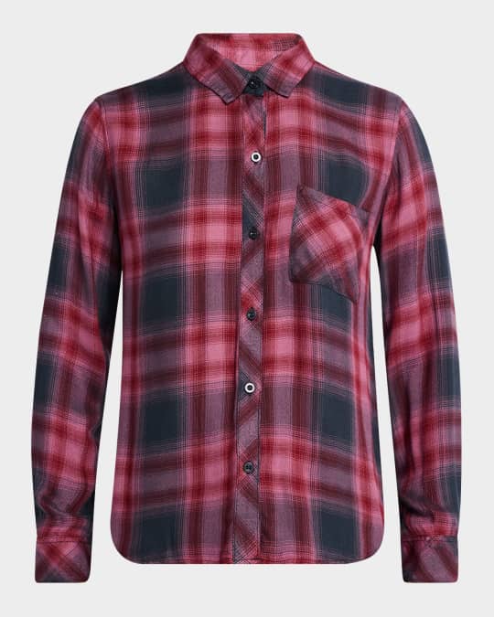 Hunter Plaid Button-Front Shirt 