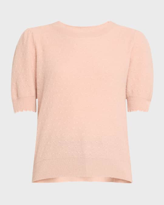 Cashmere Puff-Sleeve Sweater