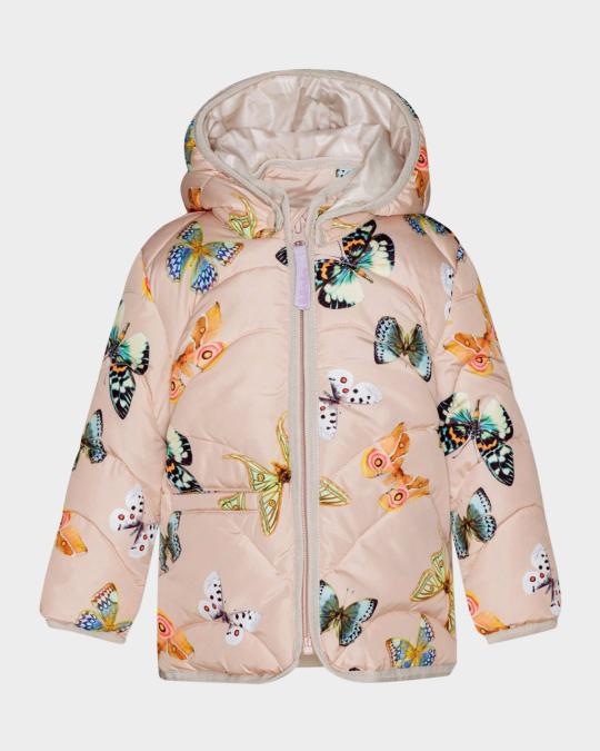 Molo Girl's Harmony Multicolor Butterfly Coat, Size 6M-2 | Neiman Marcus