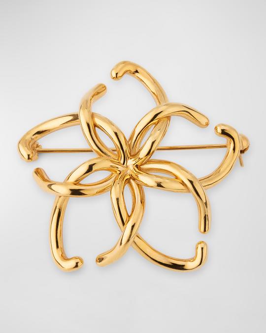 Broche Fleur Dominique Duval Pour Neiman Marcus - Blanc, Occasion En Bon état, épingle Vintage