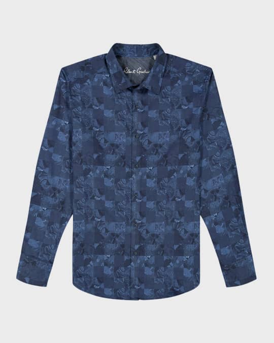 Men's Tourneau Paisley-Print Sport Shirt