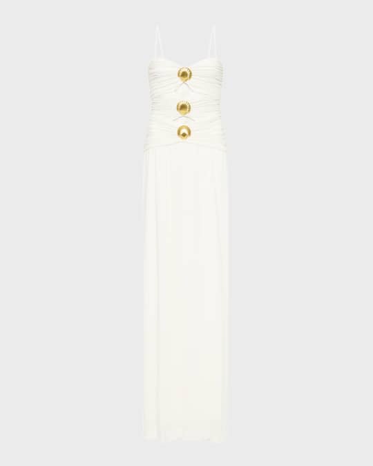 REBECCA VALLANCE Guinevere Cutout Shell-Embellished Gown