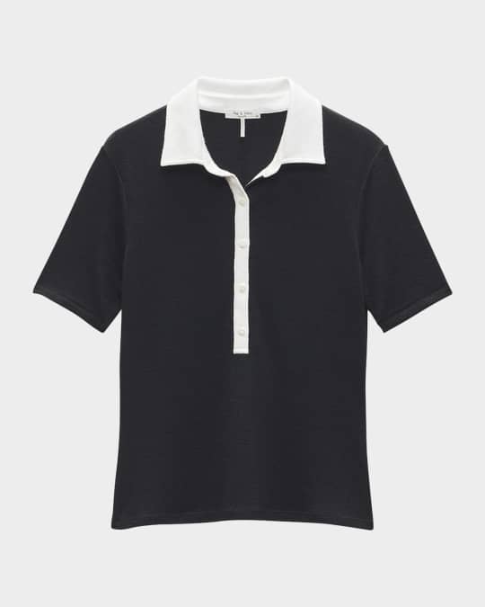 The Knit Button Polo Top