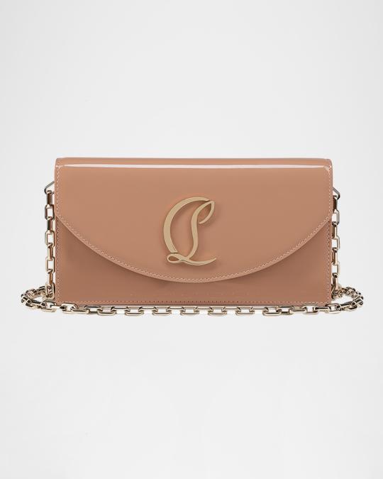 Christian Louboutin Loubi54 Flap Patent Leather Clutch Bag