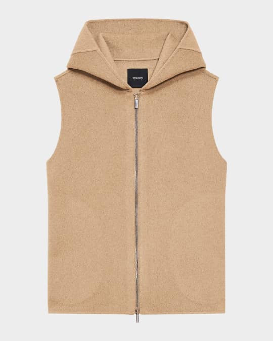 Theory New Divide Wool Hooded Vest | Neiman Marcus