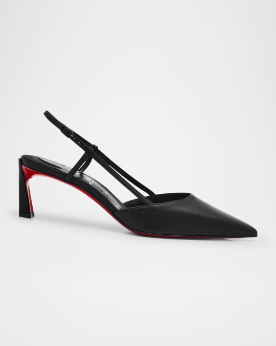 【CHRISTIAN LOUBOUTIN】Condoroline Christian Louboutin Condoroline Leather Red Sole Slingback