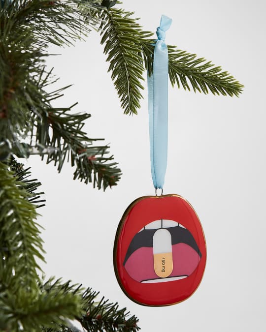 Lips Happy Pill Christmas Ornament