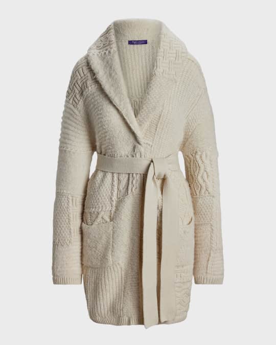 Ralph Lauren Collection Patchwork Shawl-Collar Belted