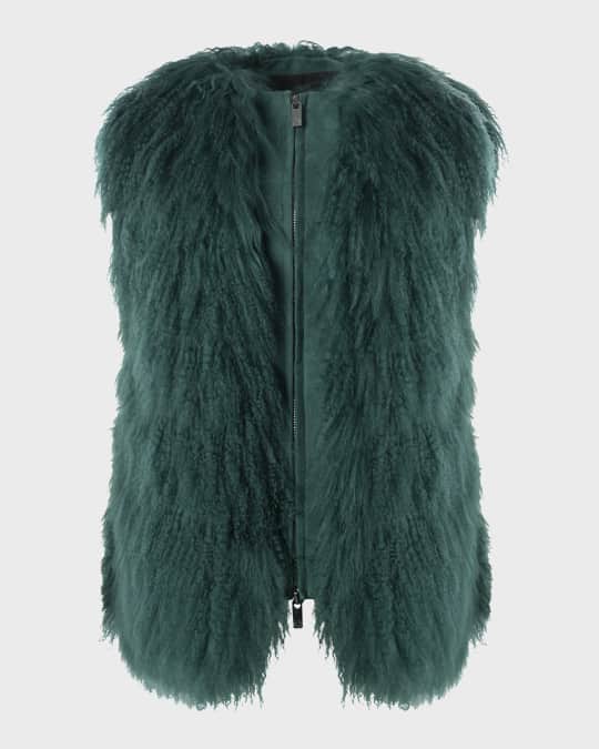 Mongolian Goat Zip Vest