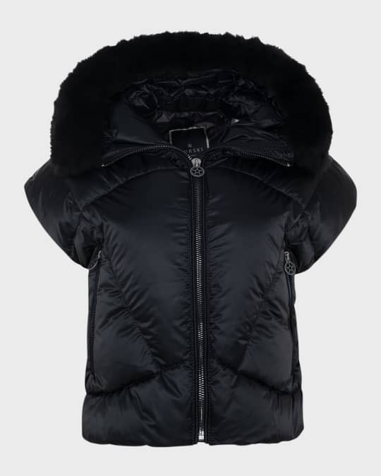 Apres-Ski Vest With Detachable Toscana Lamb Shearling Hood Trim