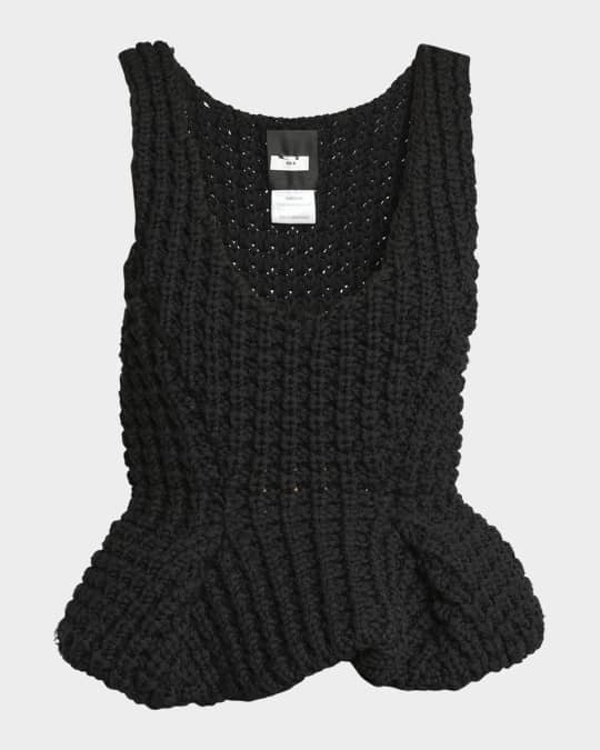 お歳暮ならオンライン Sleeveless Givenchy Knit Marcus Neiman | Top Tank Peplum トップス