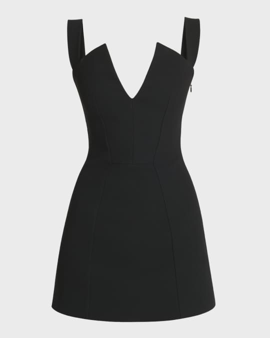 black tailored mini dress Eline Boat Neck Mini Dress Black | Dresses main image 1